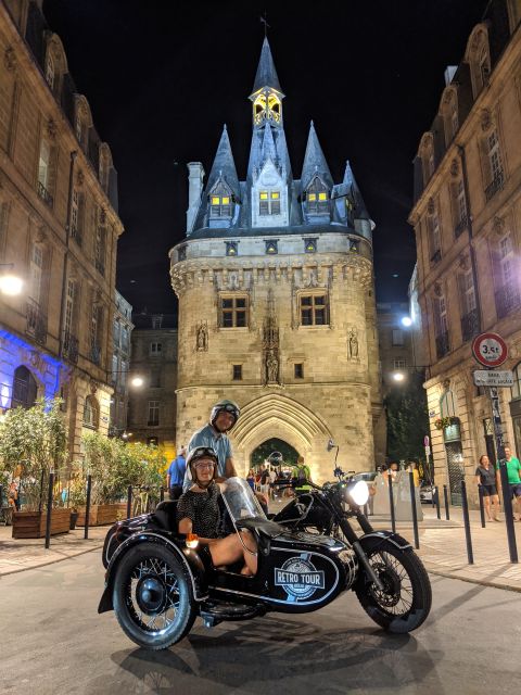 Bordeaux: Nighttime Sidecar Tour with Wine Tasting - Your 90-Minute Route Through Bordeaux’s Lit Landmarks
