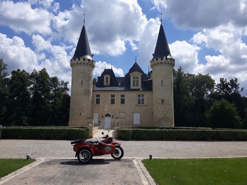 From Bordeaux: Médoc Vineyard and Chateau Tour by Sidecar - From Bordeaux pickup to quick country escape