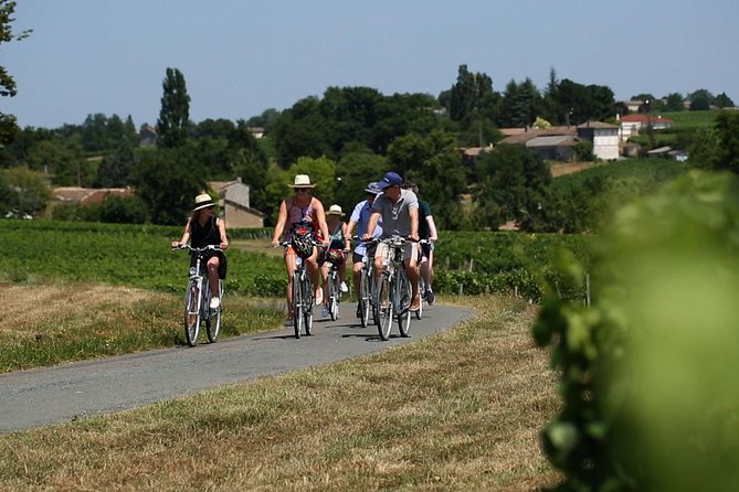 Saint-Emilion Small-Group Electric Bike Wine Tour Tastings & Lunch from Bordeaux - Stop 1 at a family estate: lunch plus a first tasting